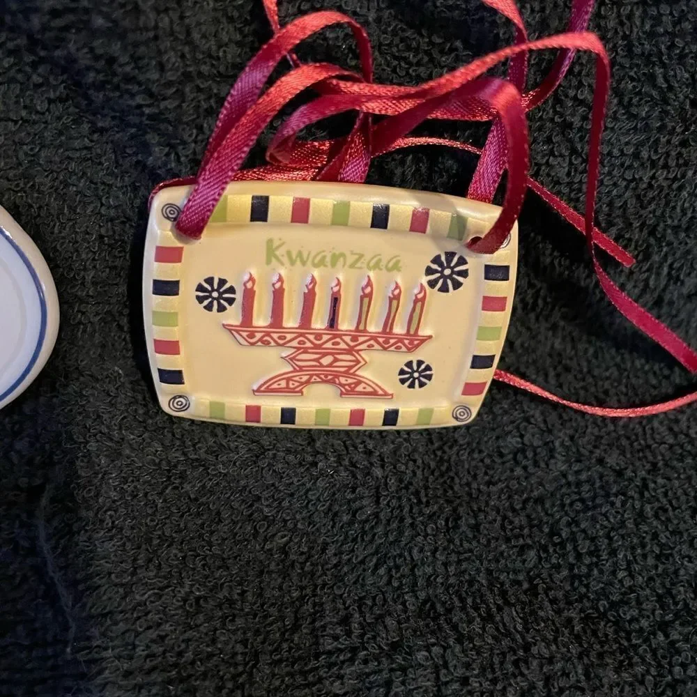 Longaberger Hanukkah Themed Porcelain Basket Emblems set of 2!